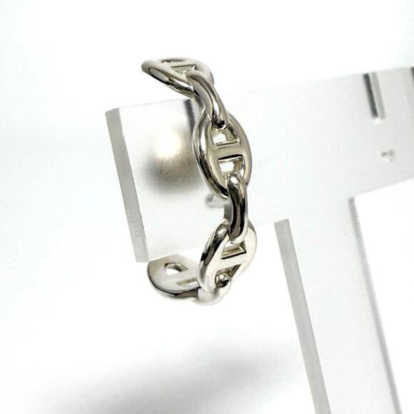 HERMES Silver Earrings - Picture 9 of 10